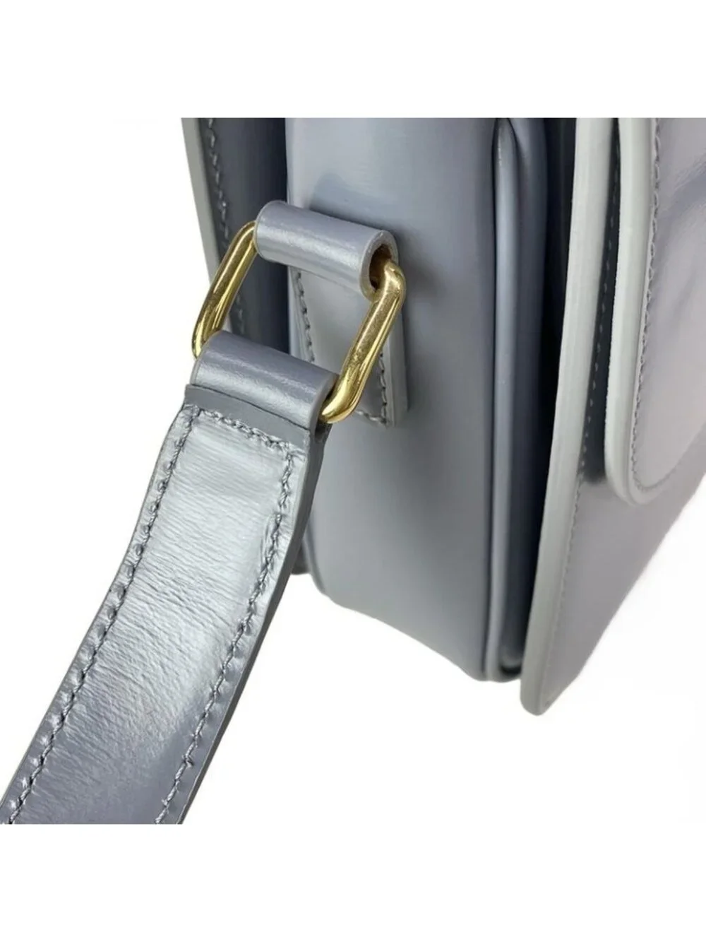 Celine Shoulder Bag Triomphe Blue Gray - Picture 16 of 16